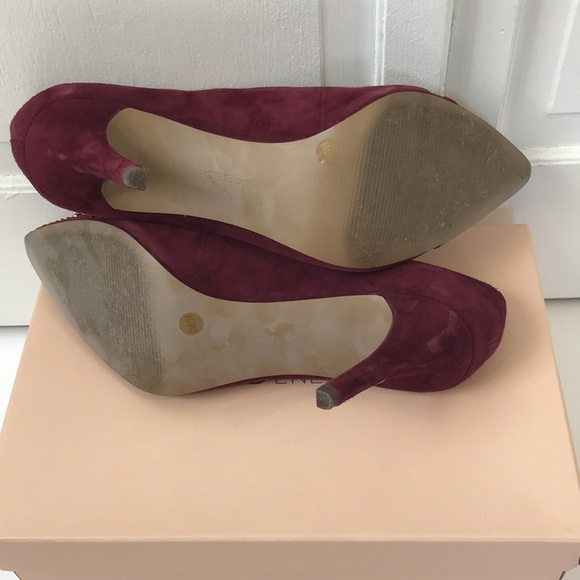 BCBGENERATION Port Wine Gardeni-X Pointed Suede Studded Heels Size 8M - Picture 6 of 7
